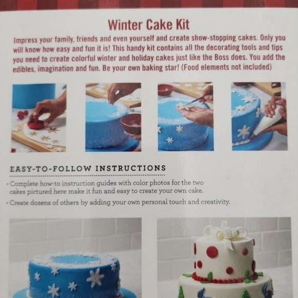 NEW CAKE BOSS 25 Pc WINTER  HOLIDAY  CAKE DECORATING KIT 25 PCS. - Picture 4 of 4